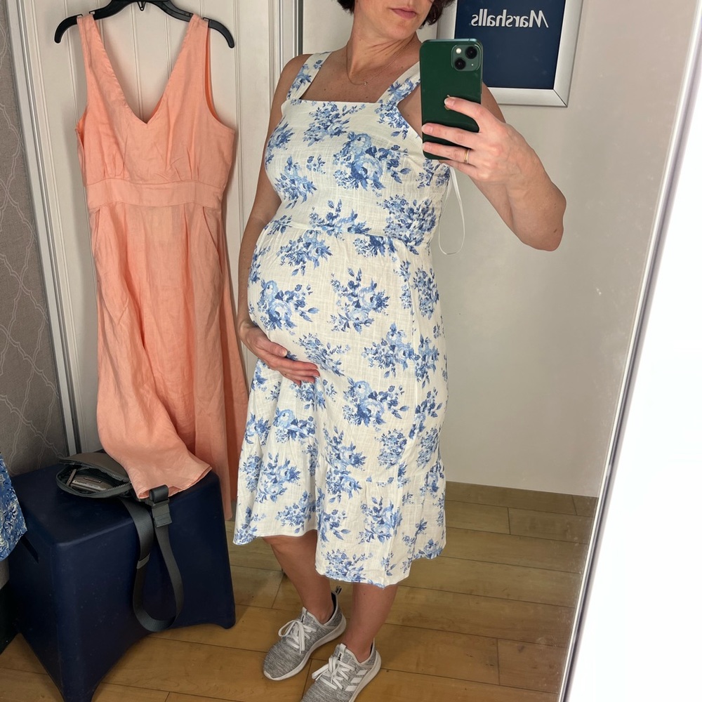 Monteau LA Linen Blend Midi Dress